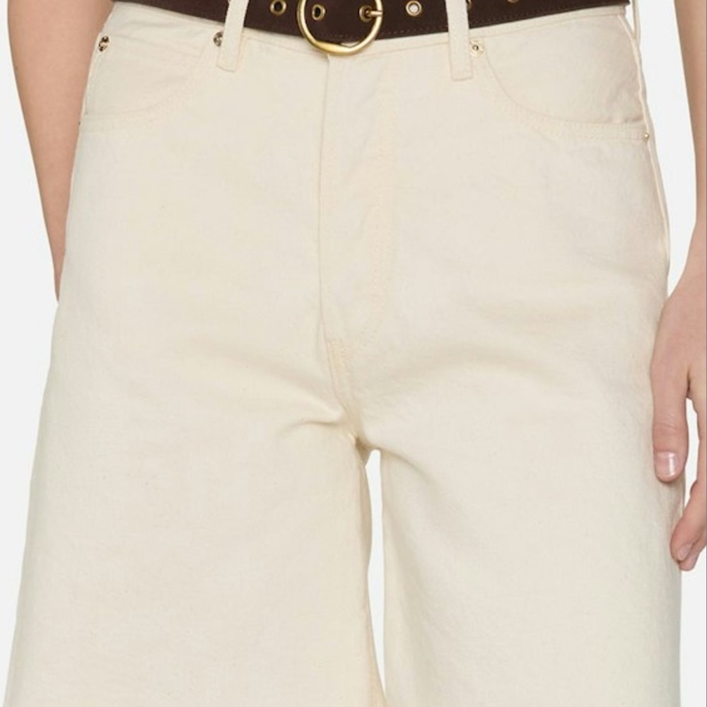Frame Timeless White Jean shorts